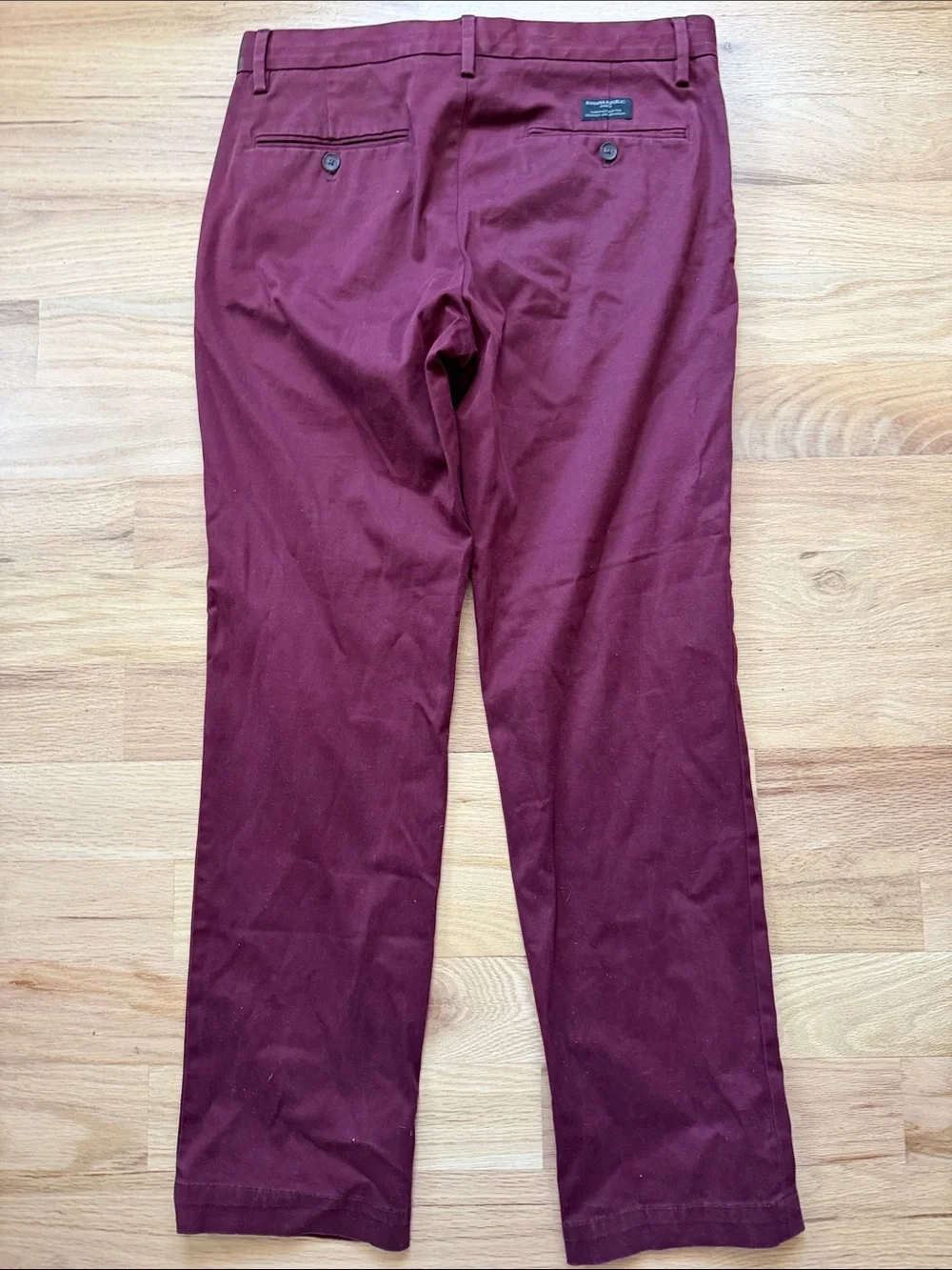 Banana Republic Maroon Aiden Rapid Movement Stretch Slim Fit Chinos 33